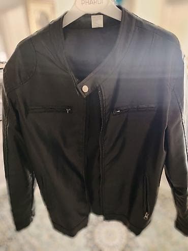 Üst geyimləri: Tam yeni dəri kurtka! - Rəng: qara - Yaxa: düyməli bantlı — 4