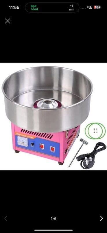 vafli qabı: Pambıq şəkər aparatı – elektrikli stolüstü model - Paslanmayan — 1