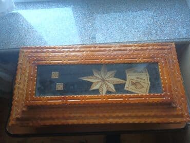 Taxta oyma nərd-taxta dəsti - Material: tam taxta, əl işçiliyi oyma