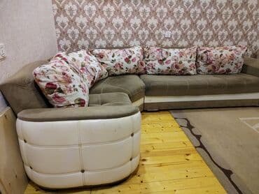 Кухонные гарнитуры: Угловой диван, Б/у, Раскладной, С подъемным механизмом, Ткань, Нет доставки — 3