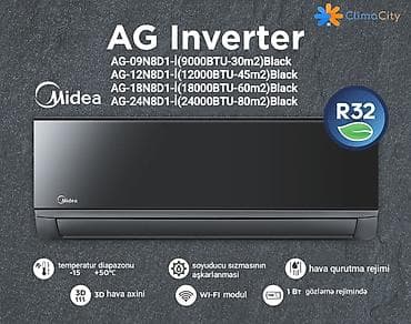 Midea markasinin AG seriyasi qara renginverter texnologiyali split — 1