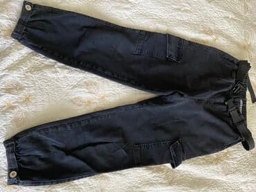 Köynəklər: Qara rəngli uniseks kargo şalvar - Stil: kargo/utility - Rəng: tünd — 1