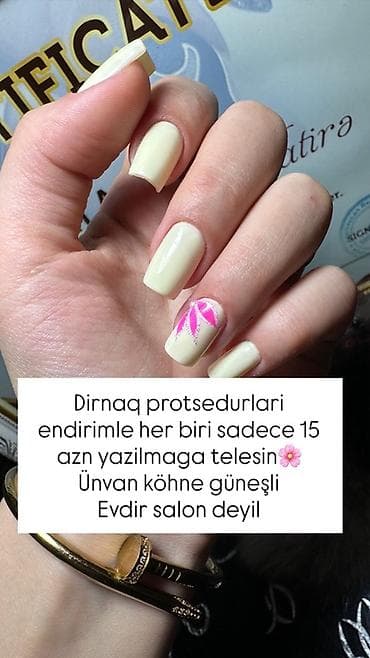 Xidmət: Dırnaq prosedurları Təsvir: - Klassik manikür və gel lak