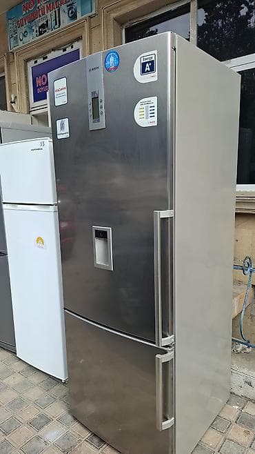 2 qapılı Bosch Soyuducu Satılır, rəng - Gümüşü, Dispenserli