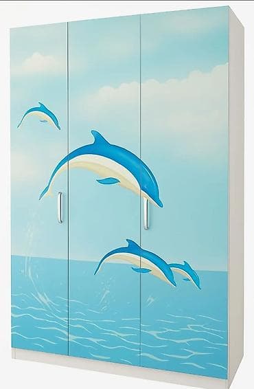 Игрушки: Usaq otağı üçün mebel dəsti. Şkaf 3 qapılı geniş ela vəziyyətdə Yazı — 3