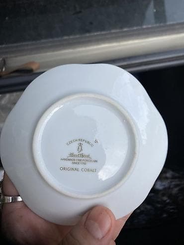 çini qablar: Bohemia “Haas & Czjzek” kiçik boşqab – Original Cobalt seriyası - — 2