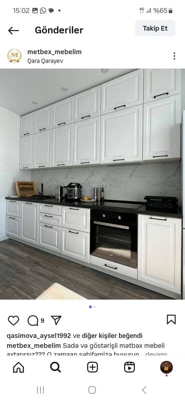 metbex ucun skaf: Məhsul: Mətbəx mebeli (müasir dizaynlı hazır dəstlər) - Stil — 2