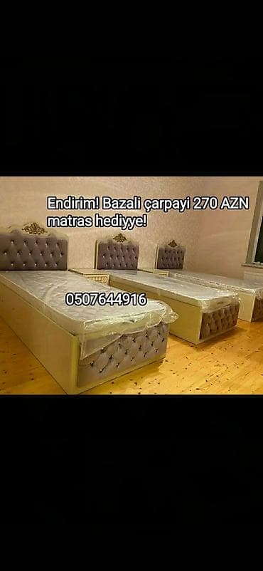 sintifon dosek: Yeni, Təknəfərlik çarpayı, Bazalı, Matras ilə, Siyirməsiz, Azərbaycan — 2