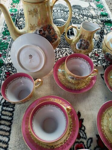 first class cay qiymeti: Qəhvə dəsti, rəng - Bej, Keramika, Madonna, 6 nəfərlik, Almaniya — 2