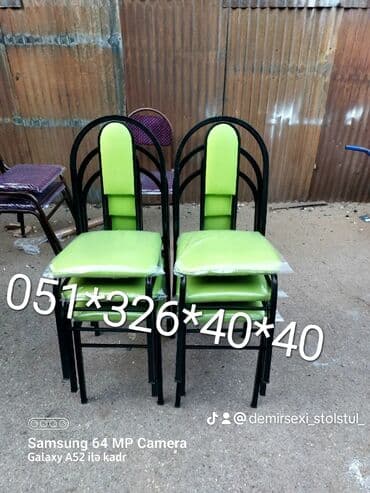 stol stul işlenmiş: Yeni, Sadə stul, Metal, Azərbaycan — 20