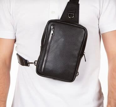 dəri kişi cantaları: Çiyin çantası, Yeni — 13