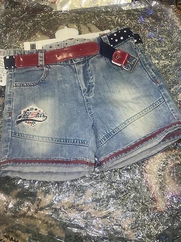 moms 4: Qız uşaqları üçün yay geyim dəsti və denim modelləri - Ağ rəngli — 2