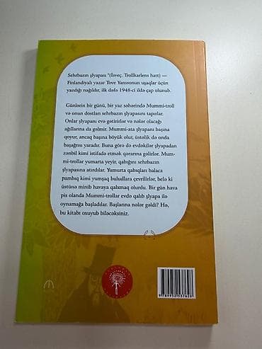 Kitablar və jurnallar: Məhsul: Kitab – “Sehrbazın Şlyapası” Müəllif: Tove Yansson Dil — 2