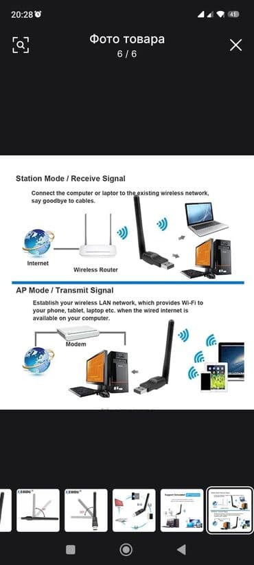 stul ustu kamputerler: Pristavka və kompyuter üçün wifi qəbul edən anten — 6