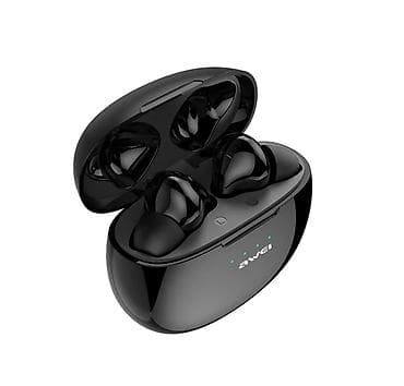 brend çanta: Awei tam simsiz qulaqcıq dəsti – şık qara dizayn, şarj qutusu ilə - — 2