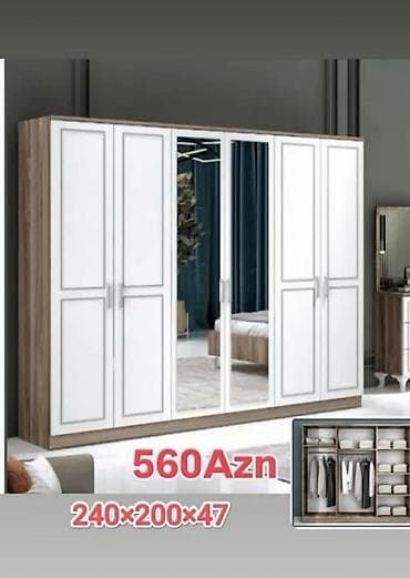 Daxili rəflər və asılqanlar üçün çubuqlarla təchiz olunmuş