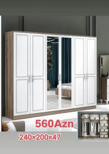 laminat qiyməti: Yeni, Açılan, 6 qapı Düz dolab, Şifonyer, Azərbaycan — 1