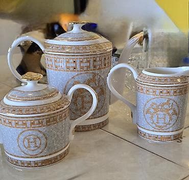 ps servis: Çay dəsti, rəng - Ağ, Farfor — 2