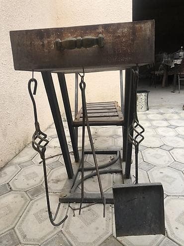 küre: Metall manqal komplekti – kömür/odunla işləyən, bağ və həyət üçün — 3