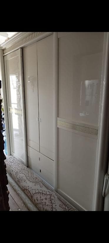 2 qapılı, Siyirməli, Ağ, Taxta, Kupe, Düz dolab