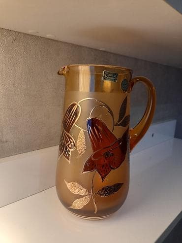 masin tort sekilleri: Dekorativ boşqab və şüşə meyvəqabı dəsti — 7