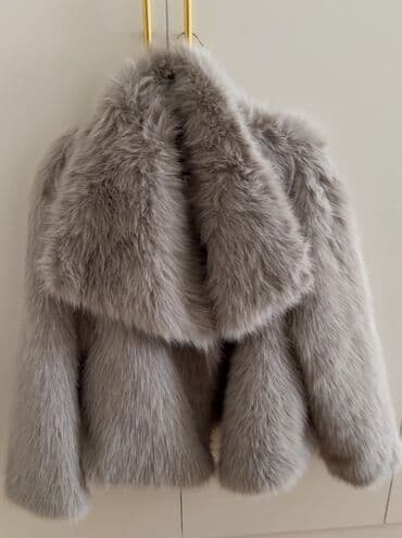 cool geyimler: Kürk, Zara, M, rəng - Boz — 1