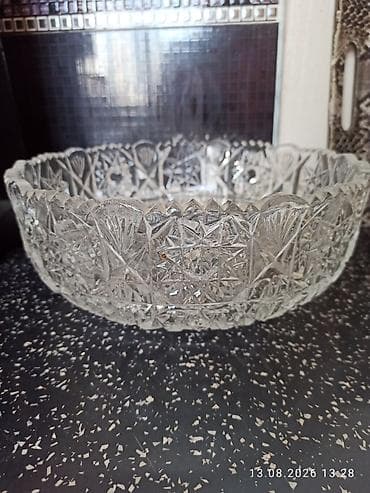 Kəpəkli naxışlı şüşə/kristal salat qabı - Material: qalın, şəffaf lalafo.az -da Kəpəkli naxışlı şüşə/kristal salat qabı - Material: qalın, şəffaf