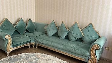 Künc divan, İşlənmiş, Parça, Çatdırılma yoxdur