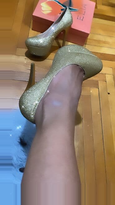 dikdaban: Tuflilər, Ölçü: 37, rəng - Qızılı, İşlənmiş — 1