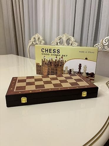 dvd oyun: Taxta şahmat dəsti – Wood Chess Set - Material: Taxta (svet və tünd — 1