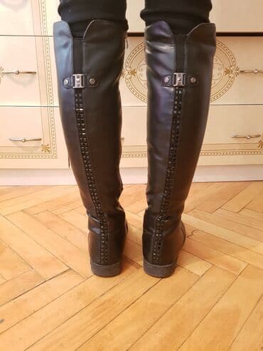 rezin qısa çəkmələr: Uzunboğaz, Ölçü: 37.5, rəng - Qara, Yeni — 3