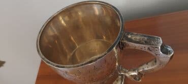 dekorativ qab: Fincanlar, rəng - Gümüşü, Metal, 1 əd — 6