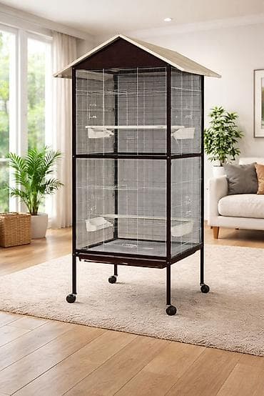 Quşlar: Təzədi!!! İşlənməyib!!! Böyük ölçülü quş qəfəsi – ev daxili və terras — 1