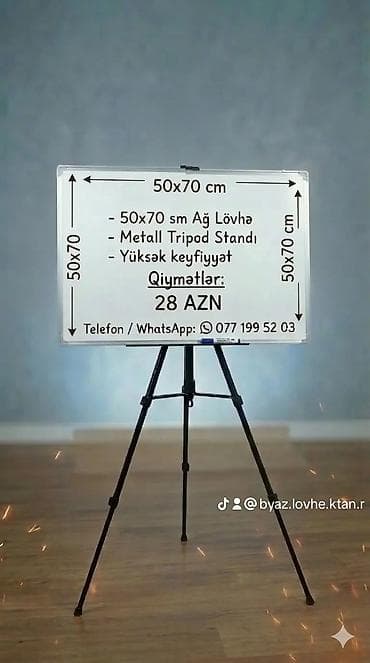 ofis ucun: Yeni, Marker üçün, Lövhə, 70 x 50 sm, Pulsuz çatdırılma — 5