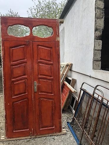 taxta lustur: İkiyarpaqlı taxta giriş qapısı - Material: təbii ağac - Rəng — 3