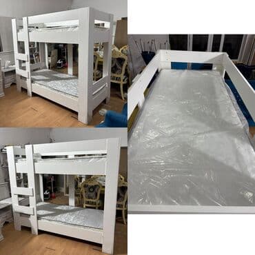 Oğlan və qız üçün, Çarpayı, Matras ilə, Siyirməsiz, Taxta