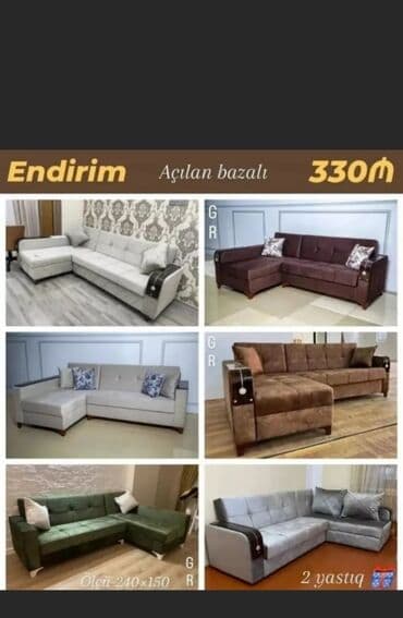 kunc divanlari: Künc divan, Yeni, Açılan, Bazalı, Nabuk, Şəhərdaxili pulsuz çatdırılma — 2