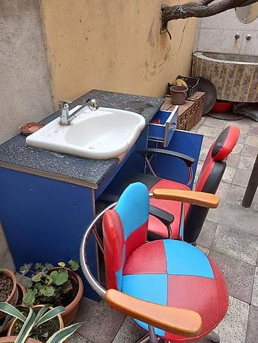 alet masasi: Bərbər dəsti – yuyucu lavabo və oturacaqlar - Komplekt: saç yuma — 1