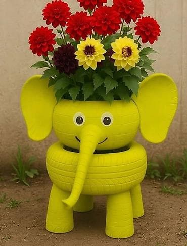 mini ot bicən: Bağ və interyer üçün dekorativ güldan dəstəkləri və kompozisiya — 3