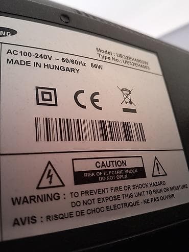 televizo: Samsung 32" televizorlar – iki model 1) Samsung UE32EH4003W (Type — 3