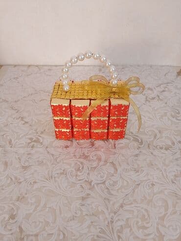 sakalat: Konfetdən çantalar hazırlanır. Sifariş qəbul olunur. Toy, nişan ücun — 4