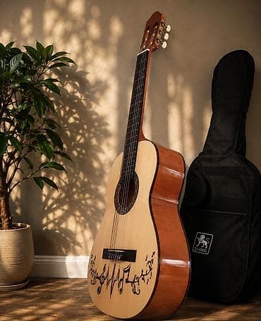 Fitnest klassik gitara. Tam işlək vəziyyətdədir. Üzərində xüsusi əl — 3