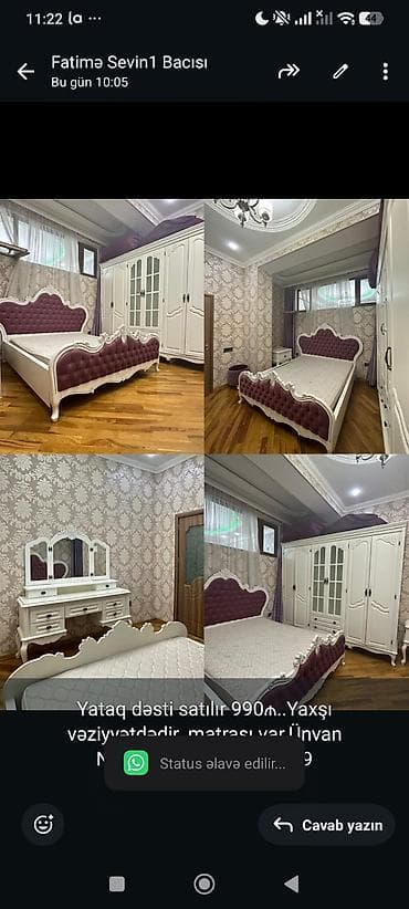 Мебель для дома: Yataq dəsti satılır 990₼. Yaxşı vəziyyətdədir. matrası var.Ünvan — 1