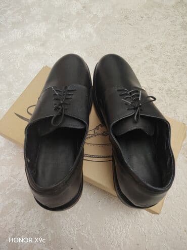 Asia: Dəri materialdan hazırlanmış qara rəngli kişi ayaqqabıları. Bağcıqlı — 8