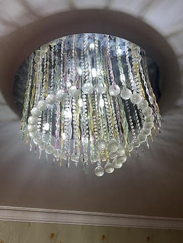 lyustur: Led Çılçıraq, 4 və daha çox lampa, Metal — 1