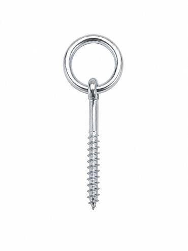 Metall halqali vint (eye screw) - Material: möhkəm polad, parlaq sink