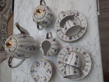 sud separatoru: Çay dəsti, rəng - Ağ, Farfor, 6 nəfərlik — 4