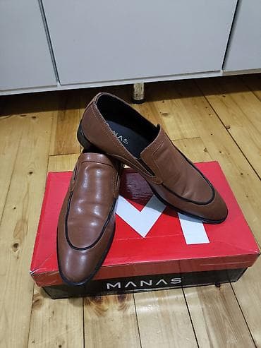 рыжие мужские туфли: Размер: 40, цвет - Коричневый, Б/у — 1