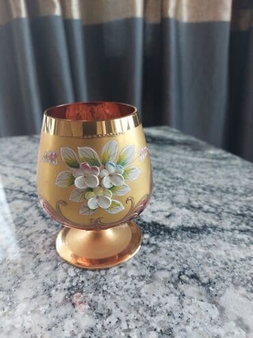 qab dəstləri: Qədəhlər, Xrustal, 6 ədədli dəst, Çexiya — 5