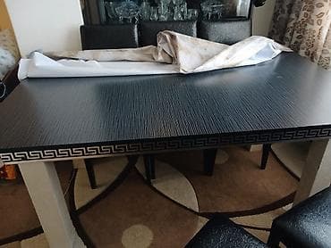 işlənmiş mətbəx: Mətbəx üçün, İşlənmiş, Dördbucaq masa, 6 stul — 5